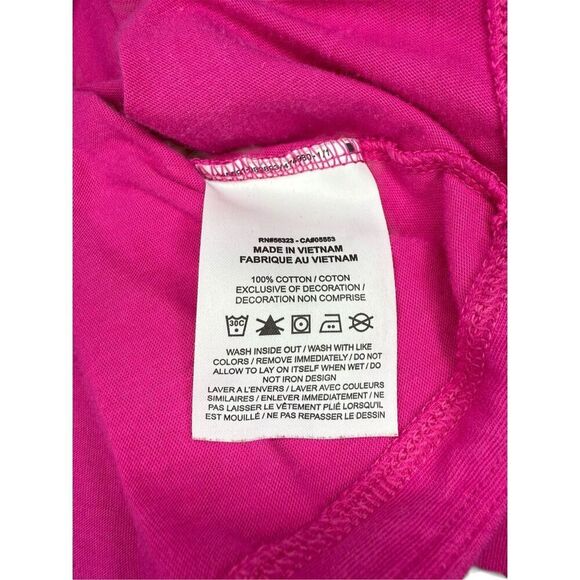Nike GFX Women’s XL Short Sleeve Tech Top Magenta Front Tie Swoosh - Picture 7 of 7